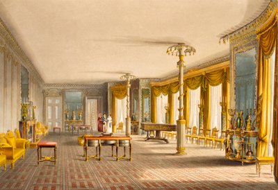 Der Nordzeichensaal oder Musikraumgalerie, aus Ansichten des Royal Pavilion, Brighton von John Nash (1752-1835) 1826 von English School